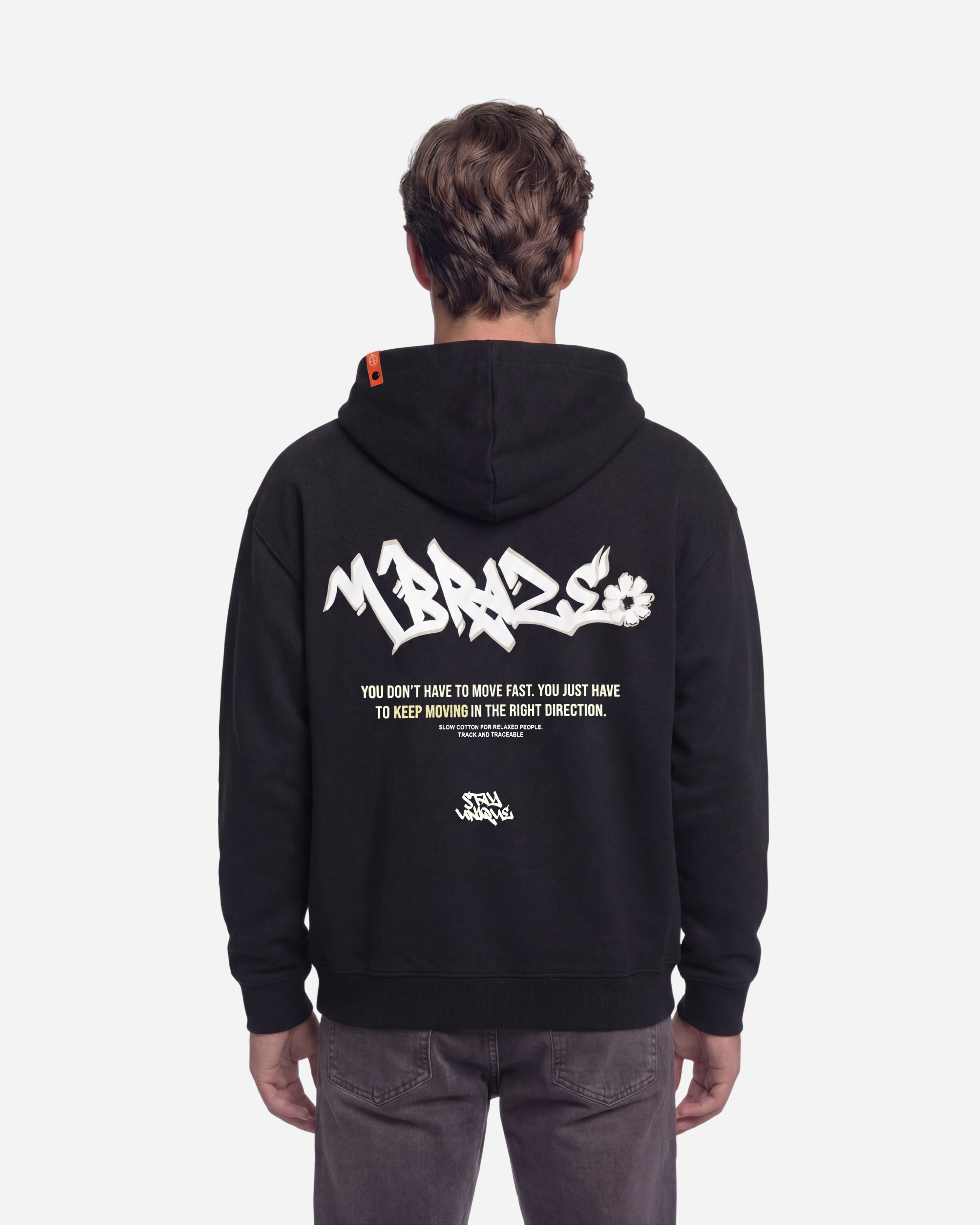 Graffiti Zipped Hoodie Loose Fit