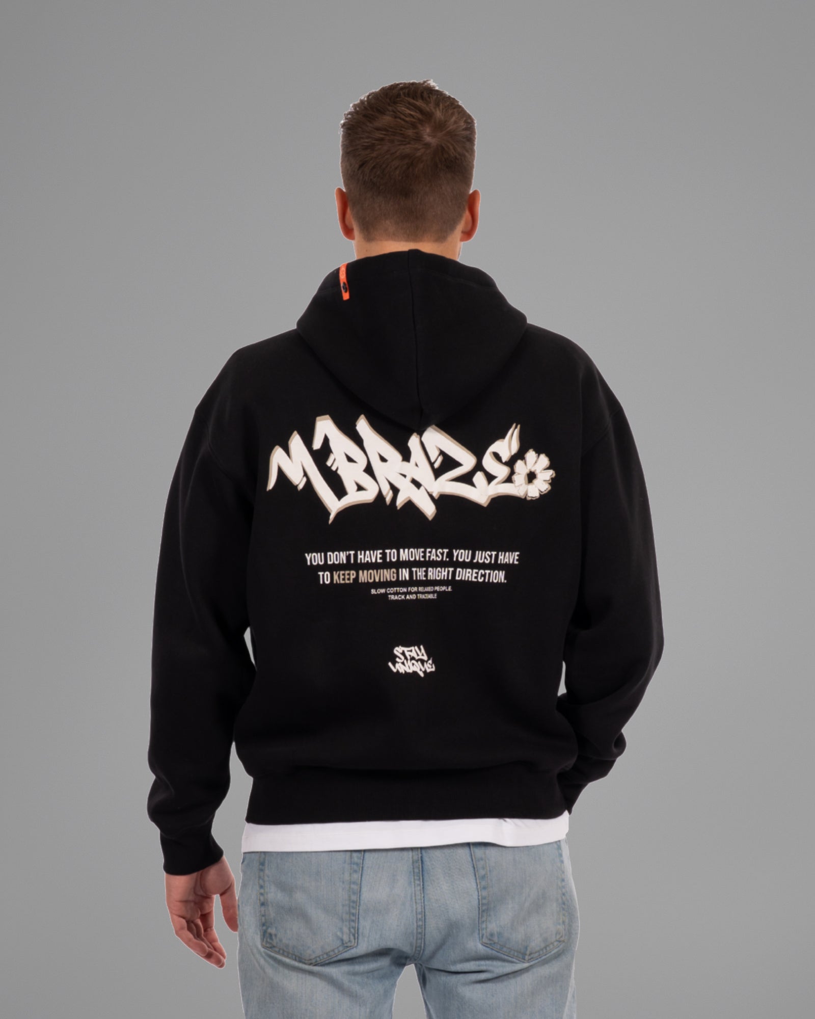 Graffiti Zipped Hoodie Loose Fit
