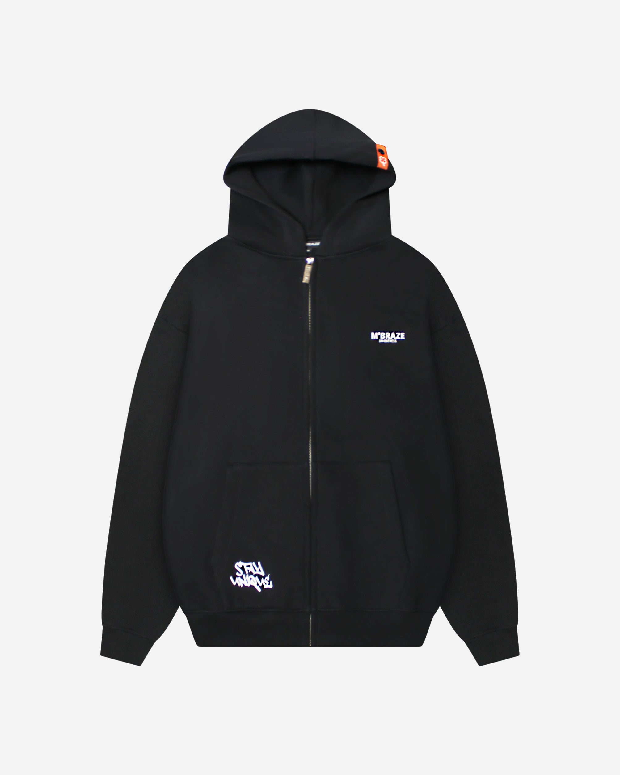 Graffiti Zipped Hoodie Loose Fit